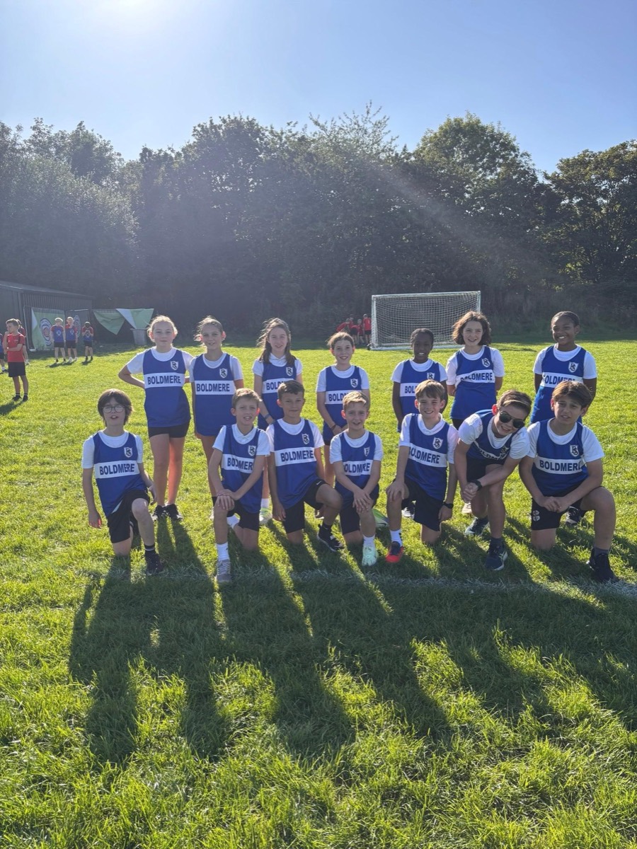 Boldmere Junior's team on the school field