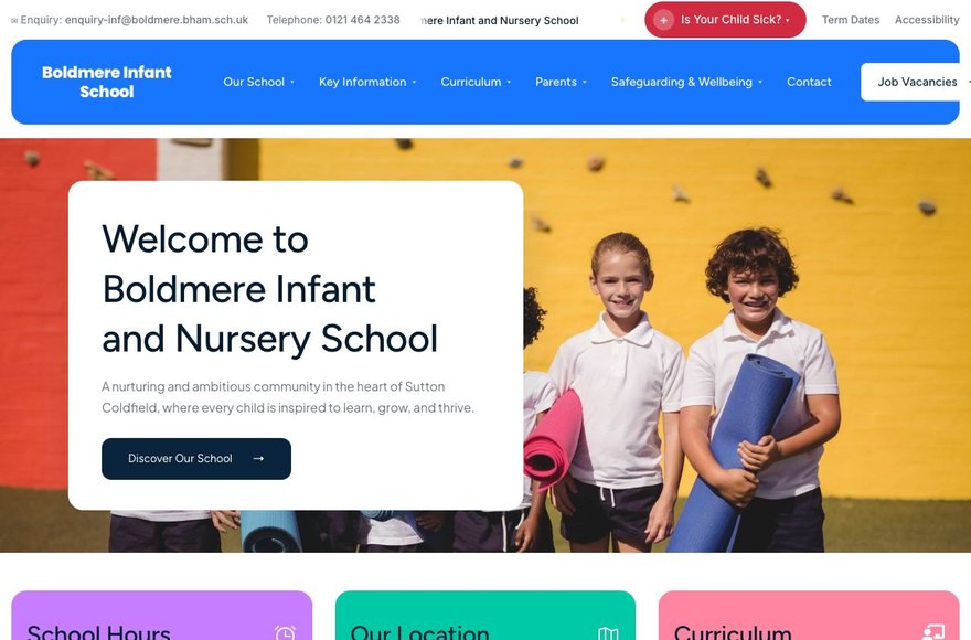Boldmere Infant School website by Mediatopia