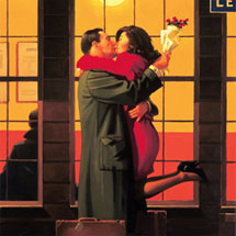 A Jack Vettriano canvas in stock at Weston Super Frames