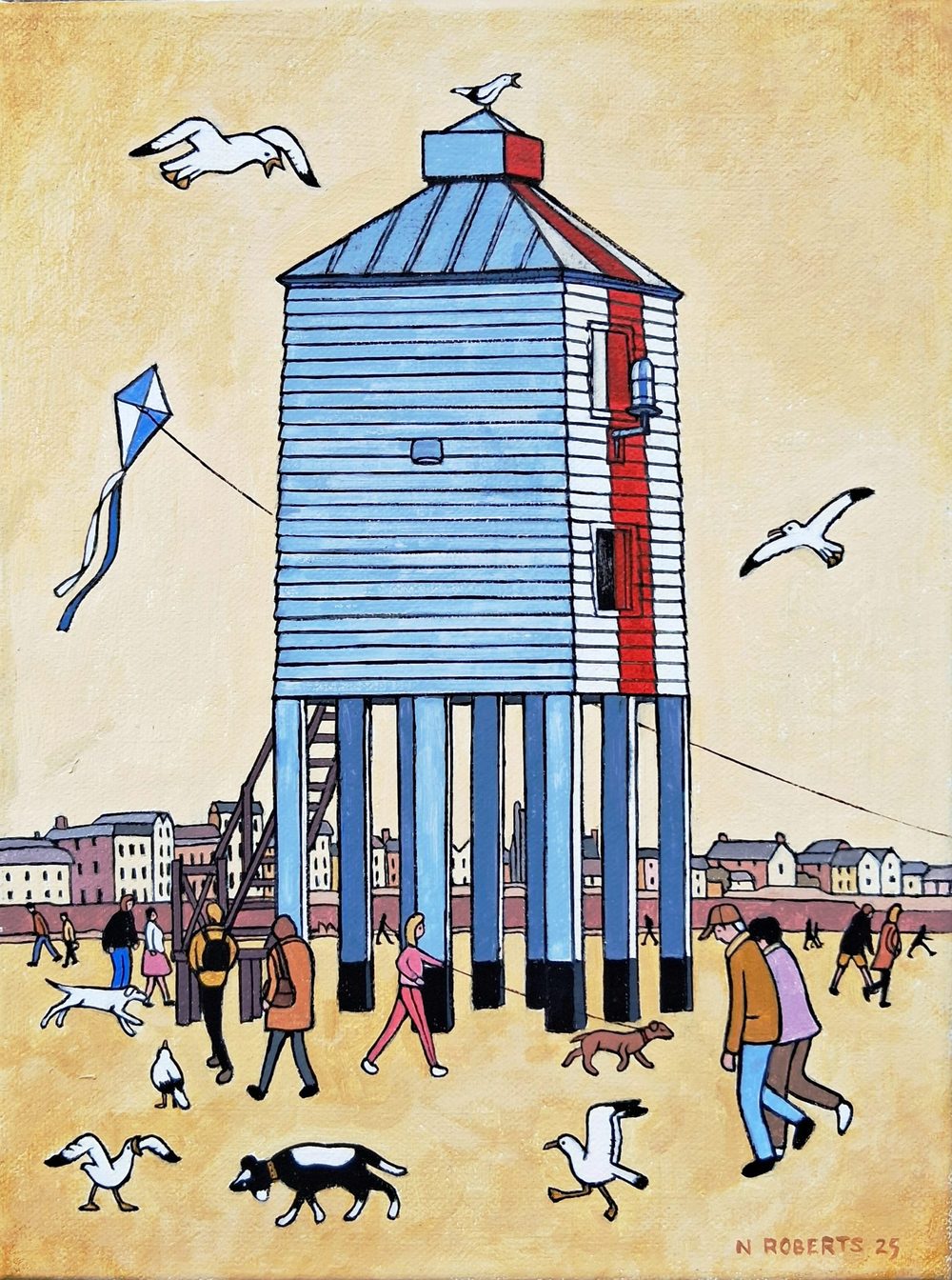 Burnham-on-Sea Low Lighthouse &mdash; a painting by Nick Roberts