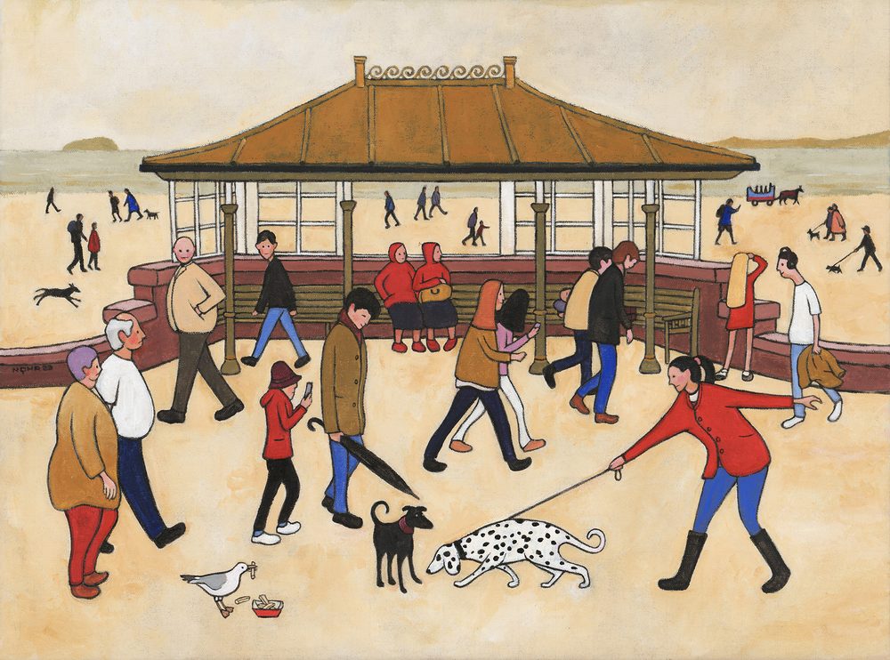 Seafront Shelter &ndash; Weston-Super-Mare &mdash; a painting by Nick Roberts